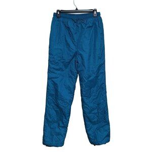Norther Getaway  Vintage Snowpants Girls Size Large Teal Nylon Drawstring